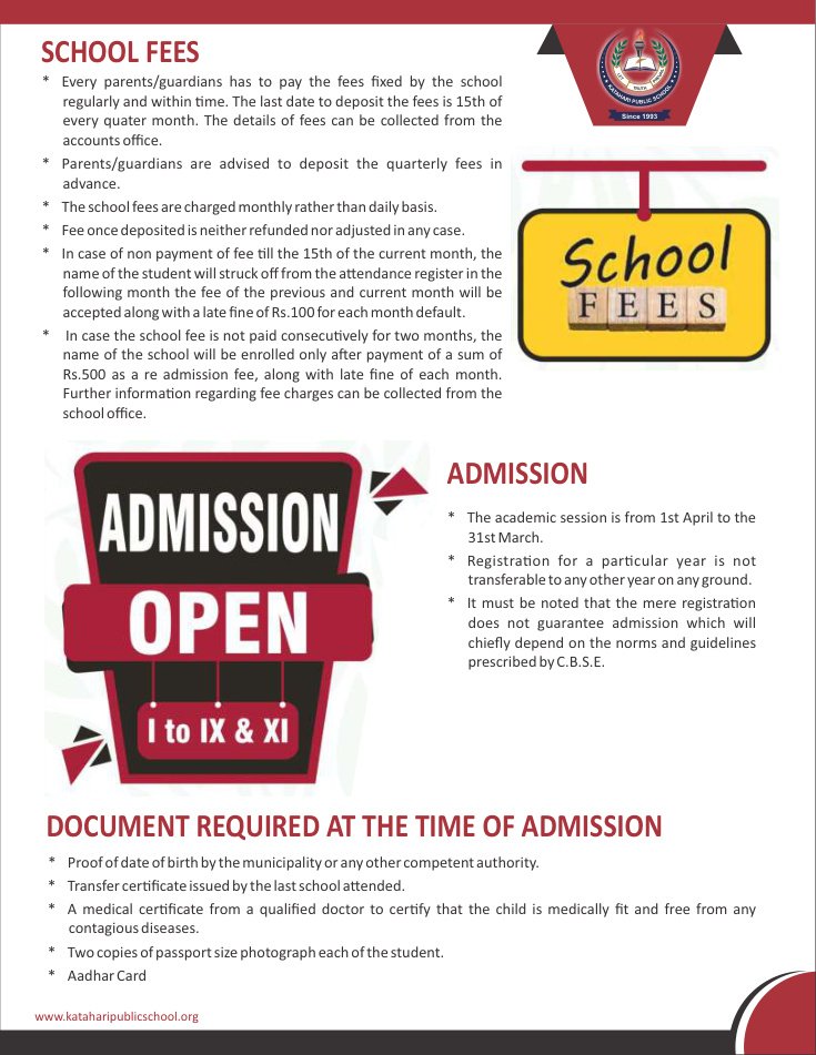 Admission and Required Documents